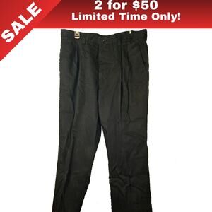 [Sale: 2 for $50!] Dockers Black Pleated Classic Fit Pants – W36 L29 0162